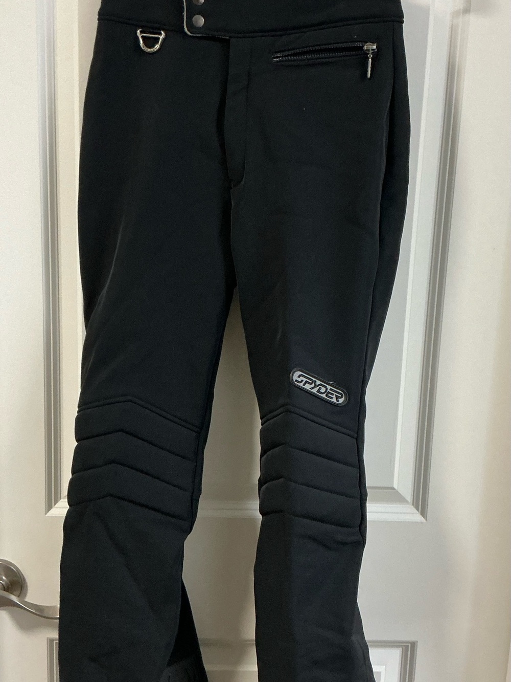 VTG Spyder Snowboard Women’s Ski Pants Black Padded Knee Entrante Fabric Size 6